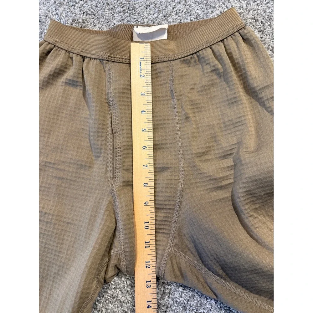 Peckham‎ Drawers Mens Small Short Brown Gen III Mid Weight Fleece Thermal Pants